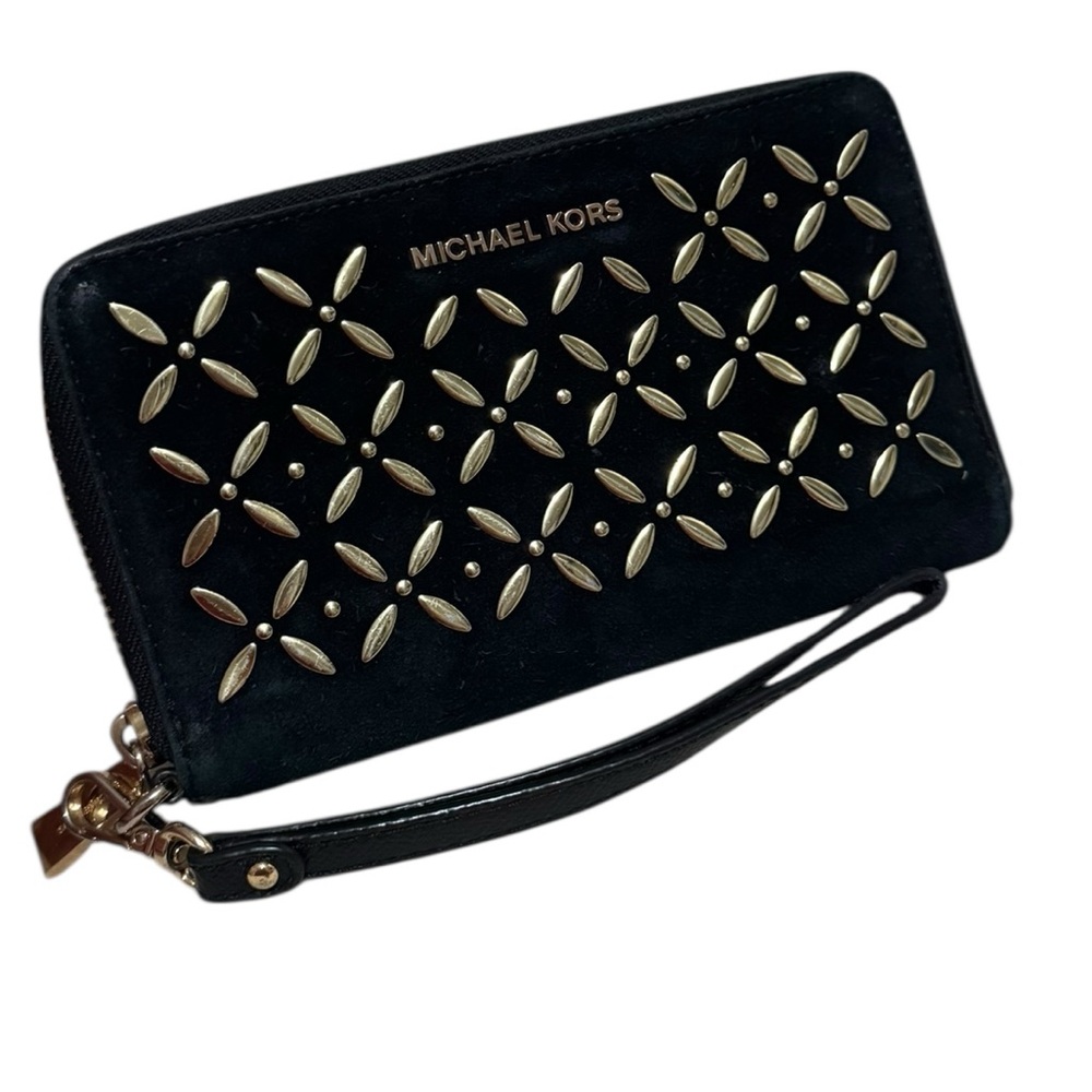 Michael Kors Large Leather
Smartphone Wristlet Black/Gold